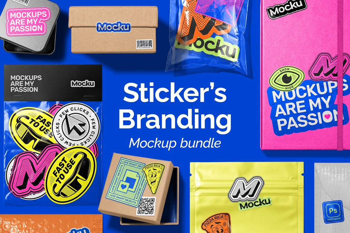 Sticker's Branding Mockup Bundle mock up mock up template mockup mockup bundle mockup for stickers mockup photoshop mockup psd mockups packaging mockup photoshop mockup psd mockup sticker mockup