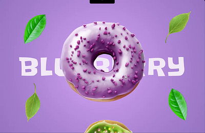 Donut Shop website concept animation branding graphic design motion graphics ui