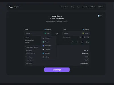 Swap Cryptocurrency Web crypto cryptocurrency figma swap trade ui ui design web design webdesign