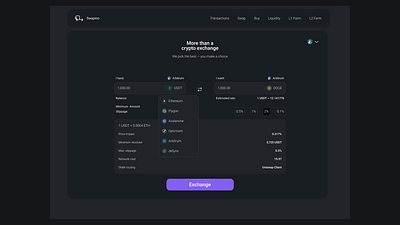Swap Cryptocurrency Web crypto cryptocurrency figma swap trade ui ui design web design webdesign