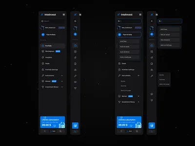 Left Navigation Menu Design 3d app app design branding dark dark theme design graphic design logo menu motion graphics navbar side side menu sidebar ui ux