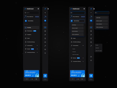 Left Navigation Menu Design 3d app app design branding dark dark theme design graphic design logo menu motion graphics navbar side side menu sidebar ui ux