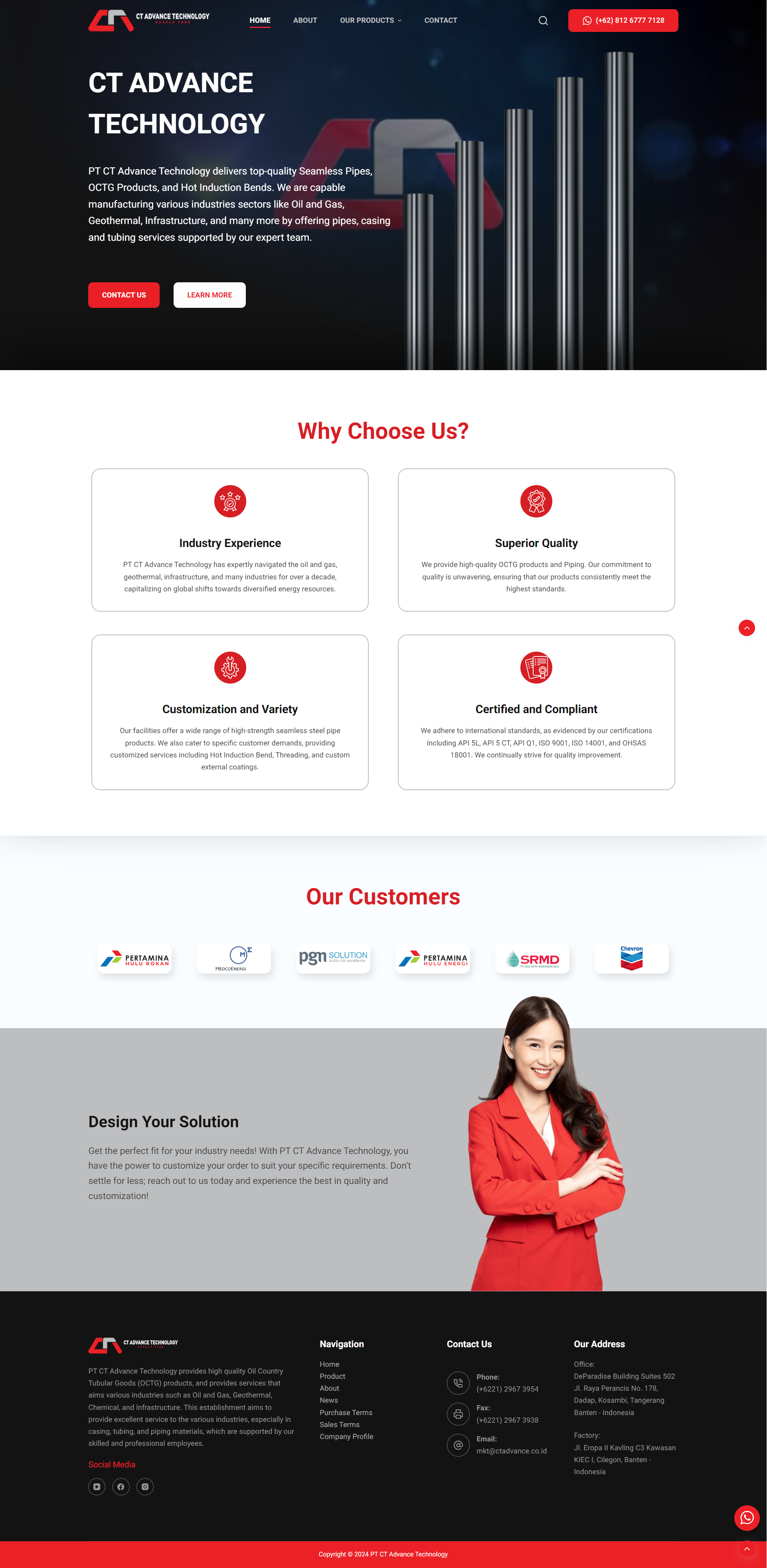 PT CT Advance Technology web company profile website