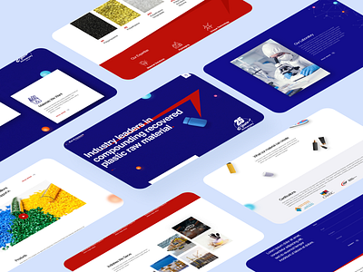 Website UI design for Plastic Material Industry landing page design plastic industry product website ui design uiux website
