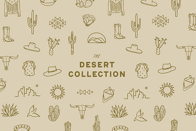 Desert Collection Illustration Pack branding elements desert icons illustration pack illustrations