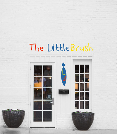 The Little Brush artanddesign branding childsart design graphic design graphicdesign graphicdesigner graphics logo logodesign marieharwooddesign mockup smallbusiness woman