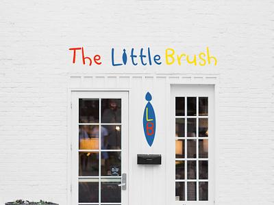 The Little Brush artanddesign branding childsart design graphic design graphicdesign graphicdesigner graphics logo logodesign marieharwooddesign mockup smallbusiness woman