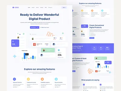 Saas Landing Page Design branding design designer figma design graphic design hero section illustration landing page logo saas saas apps saas design saas landing pages saas web app saas website ui ui ux ux case study ux designer website