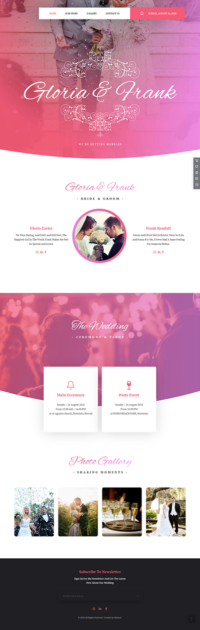 Wedding Website website design wedding website