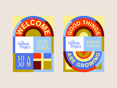 GP A Frame aframe arch brand branding church church design color design graphic design illustration logo print design sandwich board sign texture type vector