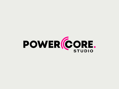 PowerCore Studio fitness gym lettering lettermark logo power powercore textlogo typo typogaphy wordmark