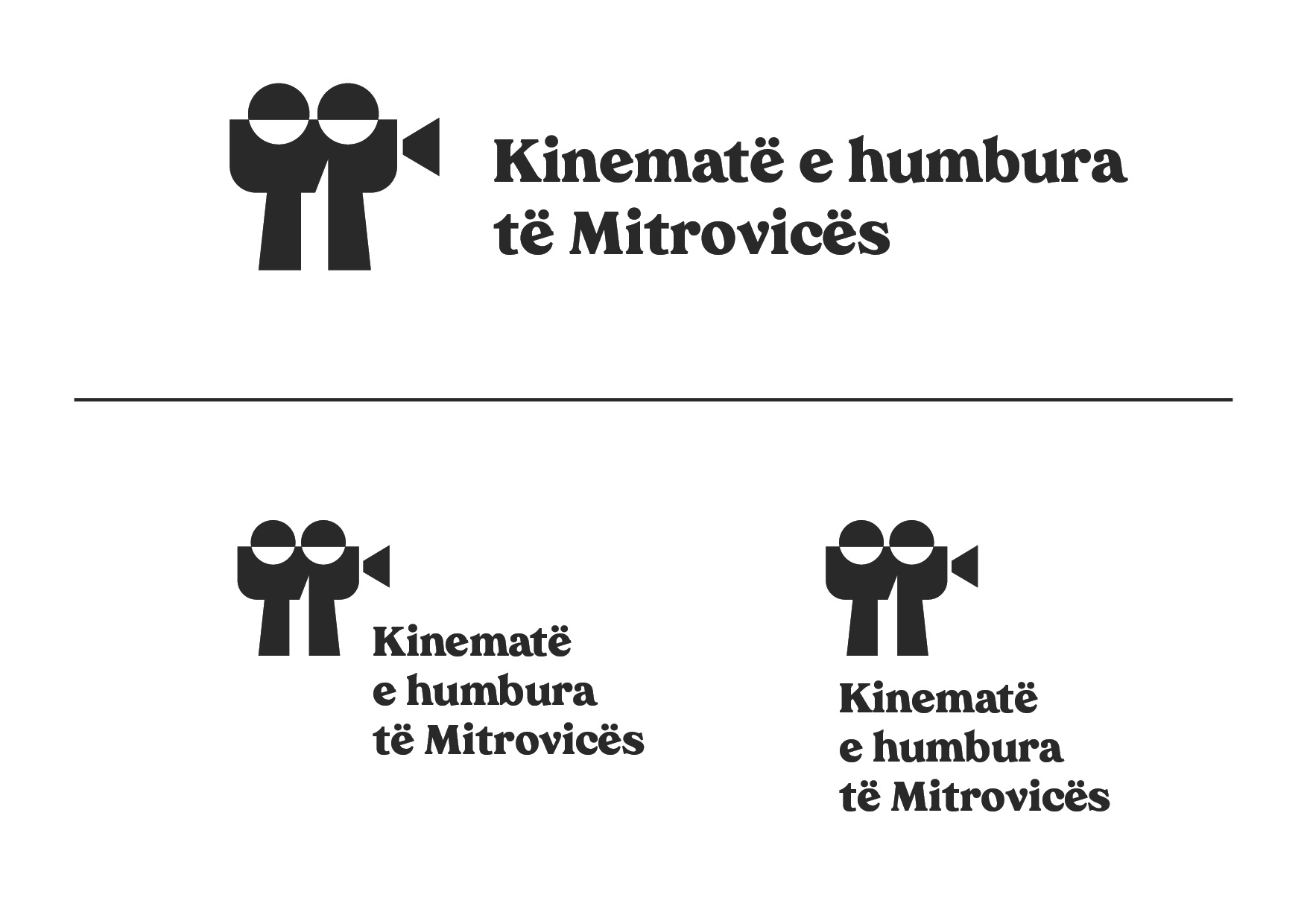 Kinemate e humbura te Mitrovices branding graphic design identity illustration logo minimal monogram type vector