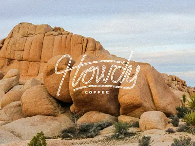 Howdy - Coffee branding logo rope wordmark