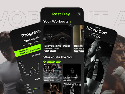 DailyUI Day 041 - Workout App dailui 41 workout dailyui dailyui 41 dailyui exercise exercise app fitness app gym workout app workout app workout ui app workout ui design