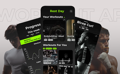 DailyUI Day 041 - Workout App dailui 41 workout dailyui dailyui 41 dailyui exercise exercise app fitness app gym workout app workout app workout ui app workout ui design