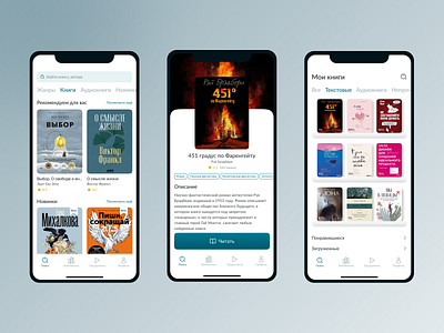 A mobile application for reading books design uxui дизайн web design мобильное приложение