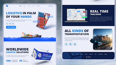 Website concept for a Logistics Company branding concept graphic design logistics ui