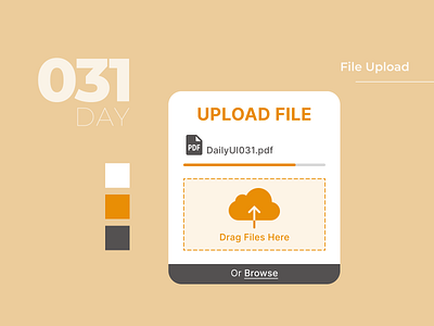 Daily UI Challenge Day #031 - File Upload cloud daily ui dailyui day 031 download drag and drop file upload ui challenge