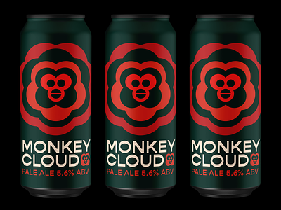 Monkey Cloud beer animals beer can beer label cloud donkey kong flower howler monkey icon jungle logo monkey nature packaging design pale ale spider monkey symbol typography