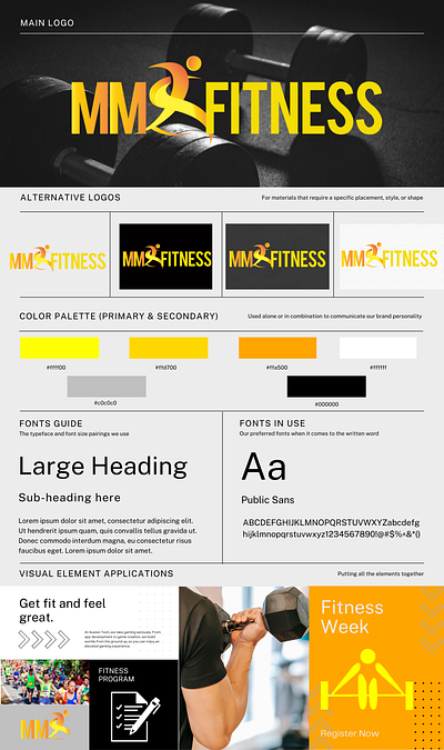 MMS Fitness | Brand Identity | Brand Kit brand design brand identity brand kit branding graphic design logo