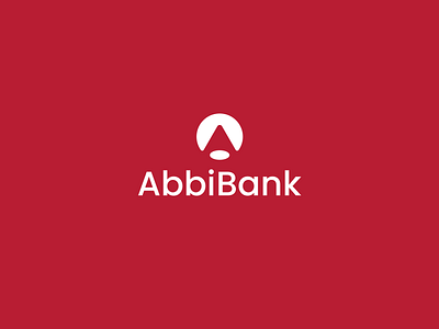 AbbiBank arrow bank logo money montain red up