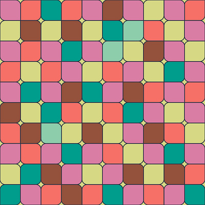Seamless Geometric Pattern in Retro Colors art work design geometric graphic design illustration pattern retro seamless pattern vector