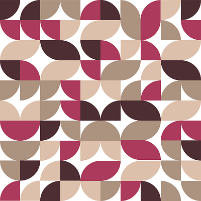 Bauhaus Style Seamless Geometric Repeat Pattern in Bold Colors art work bauhaus design geometric graphic design illustration pattern seamless pattern vector