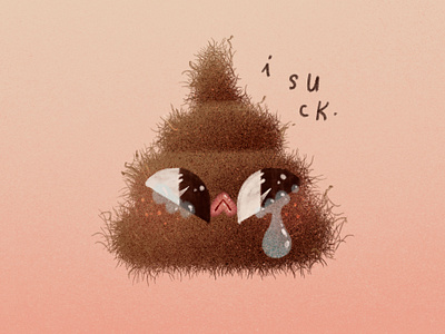 I Suck. artwork character character design cute illustration kawaii poop turd