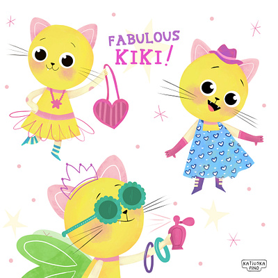 Fabulous Kiki! cat cat character character design childrens illustration picture book toy character
