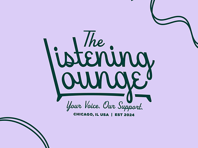 The Listening Lounge👂✨ branding design graphic listening lounge retro simplistic typography