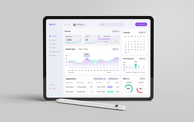 Dashboard for the clinic administrator administrator clinic dashboard medic ui ux