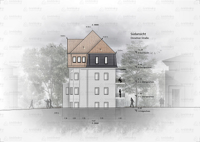 2D rendering_Germany_Oppelsmike 2d rendering archiminy architecture architecture photography architecture portfoilo graphic design illustration modern architecture photoshop rendering real estate