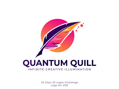 Quantum Quill brand logo branding crafting future digital epic logo journey feather logo logo design logo designer logo inspiration modern modern quill quantum quantum quill quantum quill design quill design signature style unique logo vector vintage