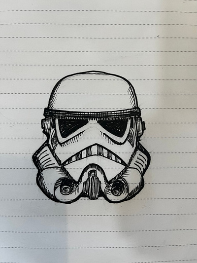Trooper! fun hand drawn illustration micron star wars storm trooper
