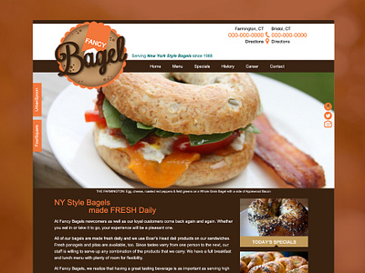 Fancy Bagels bagels branding foodindustry graphic design landingpage logo ui