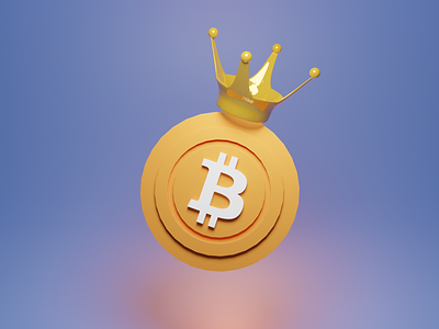 Bitcoin is the king 3d 3d illustration 3d modeling bitcoin blender crypto