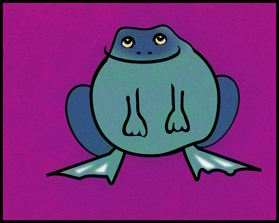 blue lump blue doodle frog illustration lump noise shunte88 vector