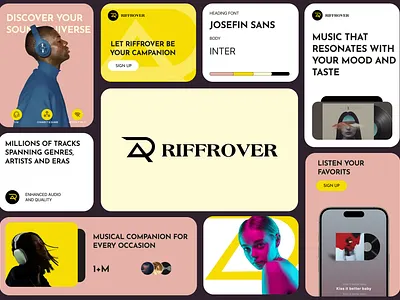 Bento Music Website Design animation design bento design figma landing page moden website ui uiux user interface website