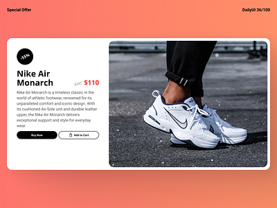 Special Offer — Daily UI #36 business dailyui design nike offer product special special offer ui ux