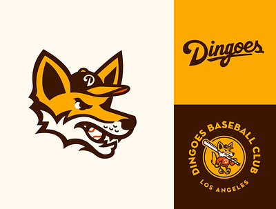 Dingoes Baseball Club baseball baseball identity baseball script branding design graphic design illustration logo