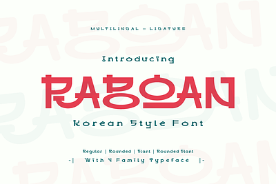 Raboan - Korean Style Font k pop