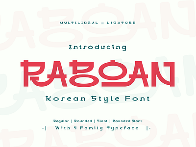 Raboan - Korean Style Font k pop