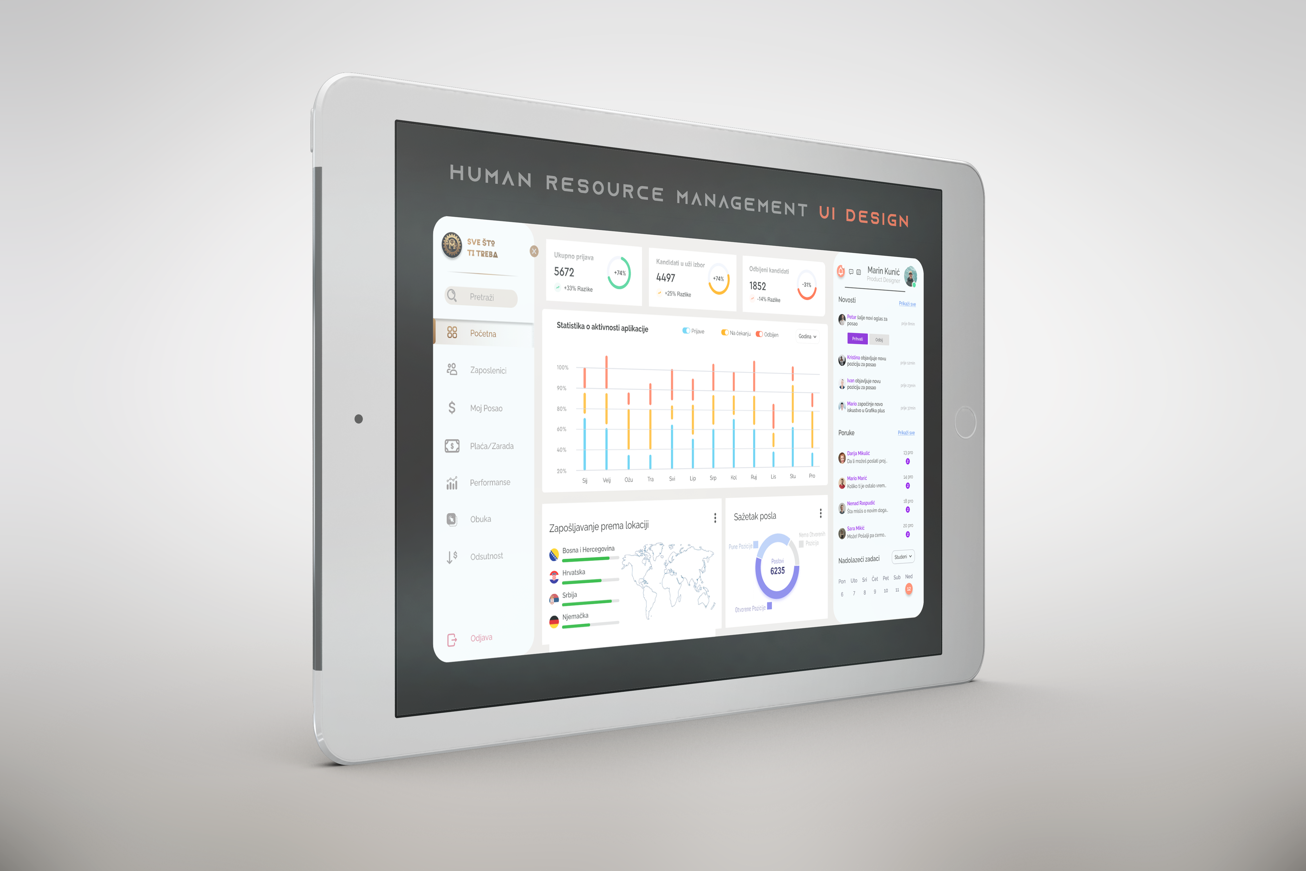 Human Resource Management UI Design app design design figma hrm design ui uiux web design
