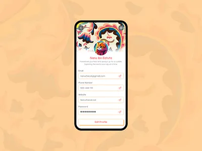 Crafting a Captivating Profile View Screen with Personal Touch app design flat illustration ui ux