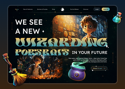 Wizarding World - Daily UI #2 landing page ui web design