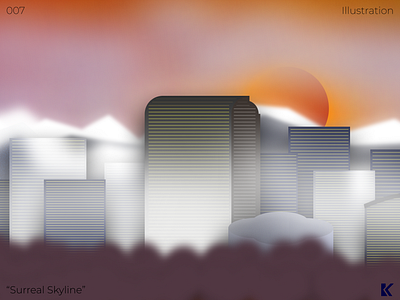 [2024] 007: Surreal Skyline colorado denver design graphic design illustration k10398 rocky mountains skyline vector