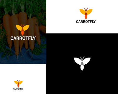 Carrotfly | Carrot | Butterfly Logo Design animal bird branding butterfly carrot logo carrotfly creative design graphic design iconic logo logobrand logos logotype milimalist minimal modern simple unique vector