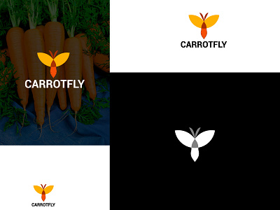 Carrotfly | Carrot | Butterfly Logo Design animal bird branding butterfly carrot logo carrotfly creative design graphic design iconic logo logobrand logos logotype milimalist minimal modern simple unique vector