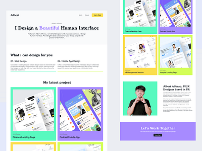 Portfolio Website figma portfolio ui uiux user interface website