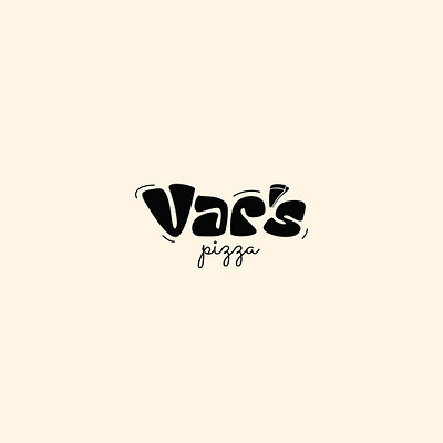 var's pizza branding brandmark casual fun lettering logotype pizza wordmark